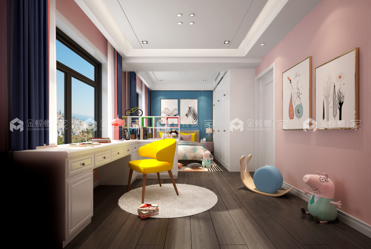 现代简洁风格，并不意味着简单，细节的设计却是能让人耳目一新。-卧室效果图及设计说明