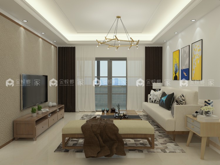 125平，带你领略时尚温馨北欧风-空间效果图