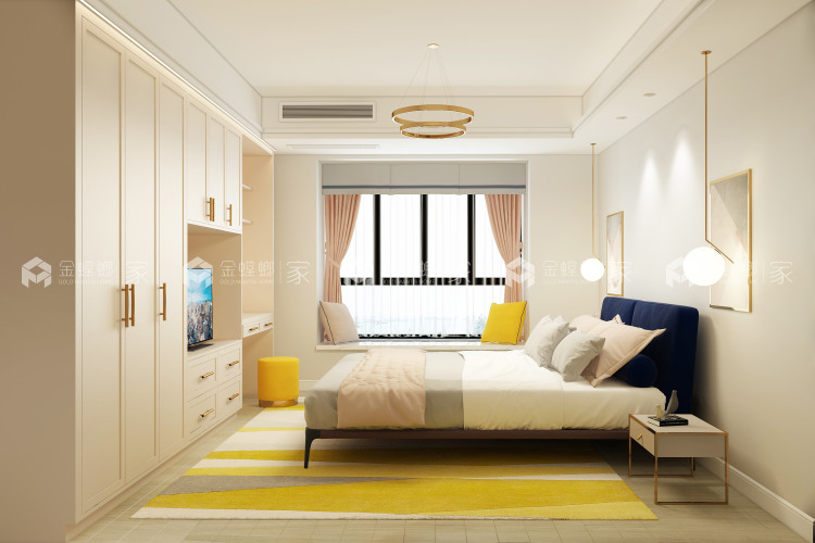 印象花苑142平现代风格装修图-空间效果图