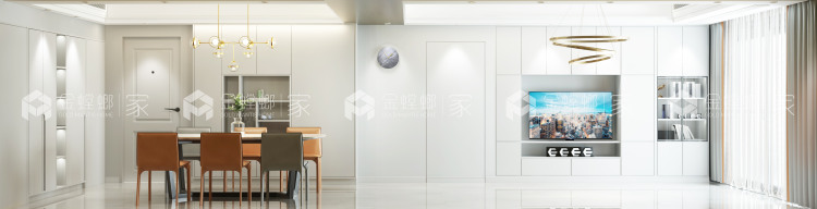 印象花苑142平现代风格装修图-空间效果图