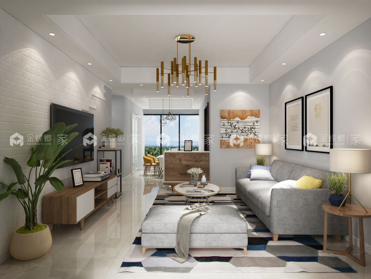 温馨明亮充满爱意的北欧风，满足你关于美好生活的想象-餐厅效果图及设计说明