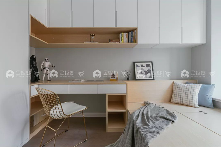 温馨明亮充满爱意的北欧风，满足你关于美好生活的想象-书房