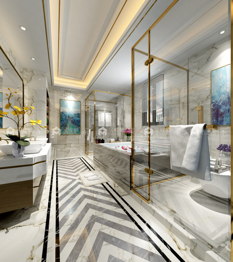 美式轻奢丨先低调中彰显尊贵-卫生间