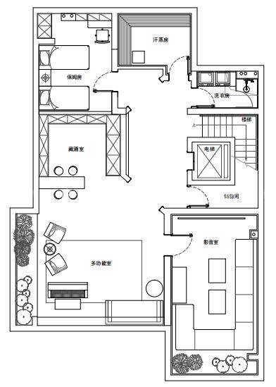 青年企业家的芝兰之室-平面布置图