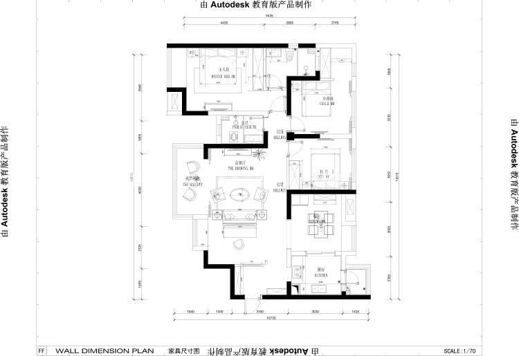 现代简约设计将131²的空间最大化-平面设计图及设计说明