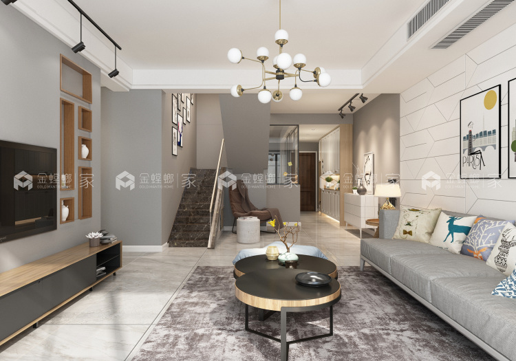 自然而惬意，是享受时光的最好方式-客厅效果图及设计说明