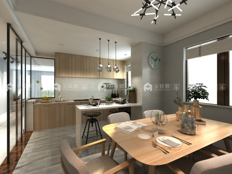 自然而惬意，是享受时光的最好方式-餐厅效果图及设计说明