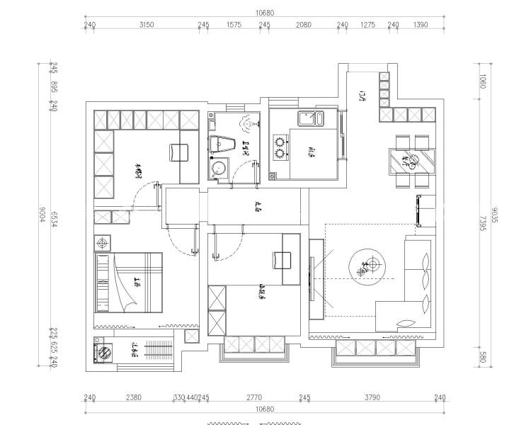 外滩3号简约北欧风-平面布置图