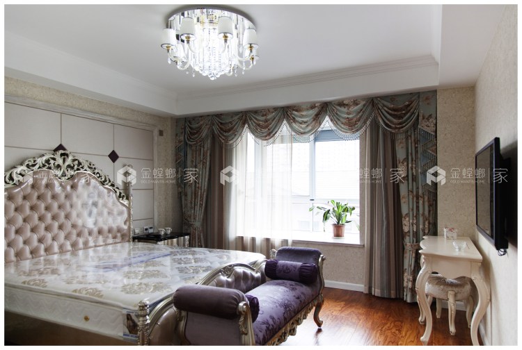 小平层也能做出华美的宫廷风-空间效果图