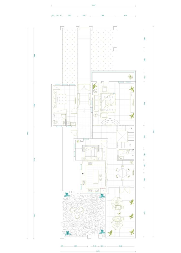 复古浪漫的480平美式别墅住宅，享受高品质生活-平面布置图