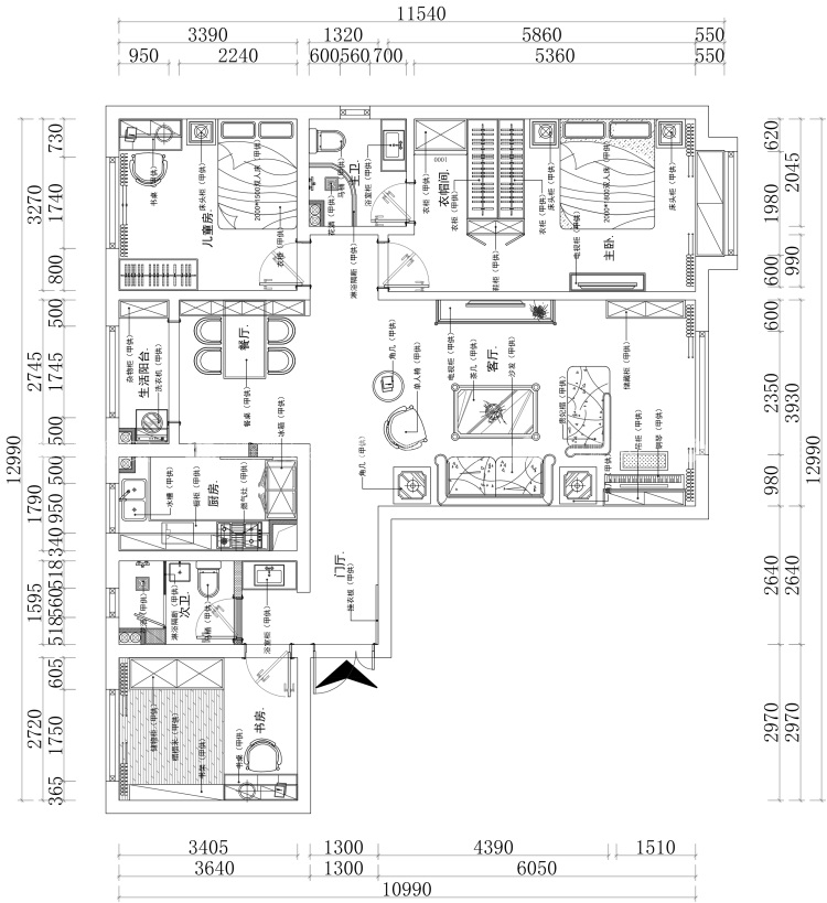 华丽而不张扬，典雅而不失奢华-平面设计图及设计说明