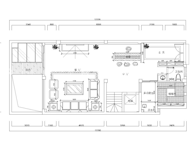 343平传统风韵与现代审美新中式风-平面设计图及设计说明