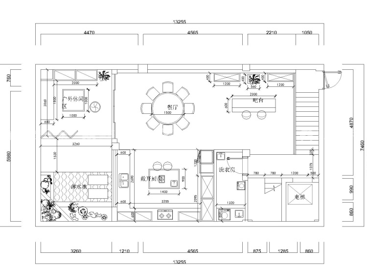 343平传统风韵与现代审美新中式风-平面设计图及设计说明
