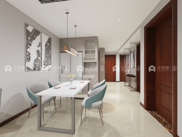 让你怦然心动的134平现代家居生活-空间效果图