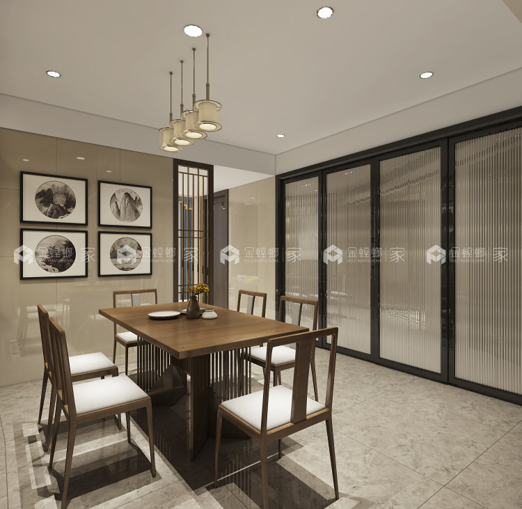 新中式-心之归处是故乡-空间效果图