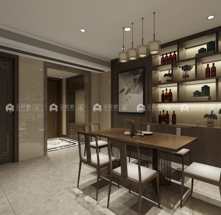 新中式-心之归处是故乡-空间效果图