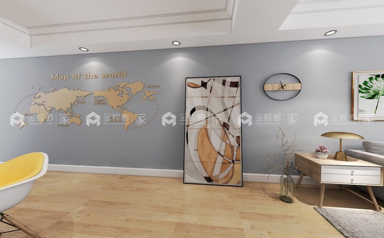 137平现代风,让家成为一道风景-空间效果图