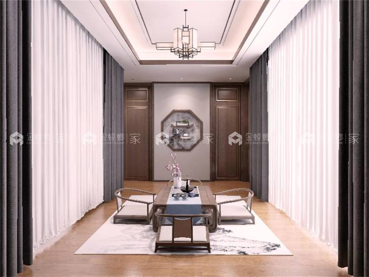 雅奢新中式，用设计书写东方绝美意境-空间效果图