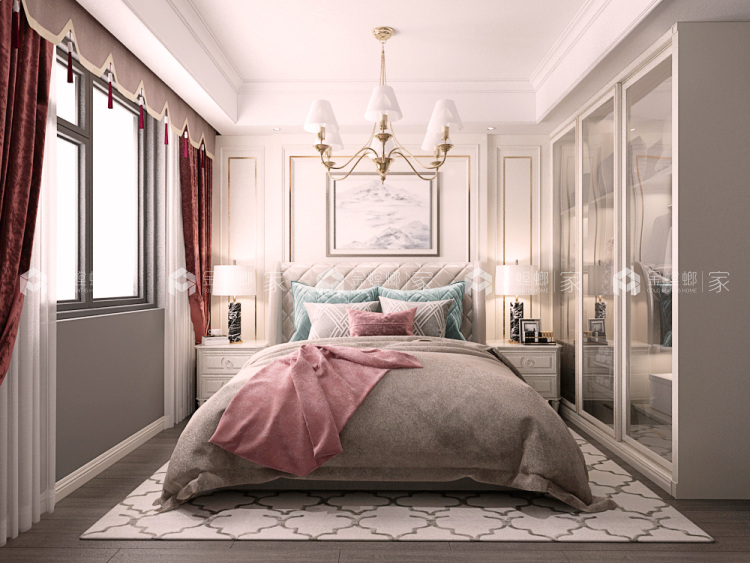 200大户型简欧，简约而不失奢华-空间效果图