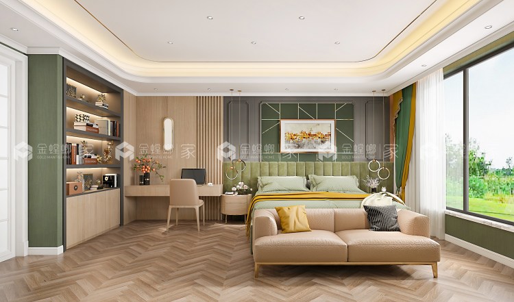 低调且华丽的港式轻奢风，大宅就该这样设计-空间效果图