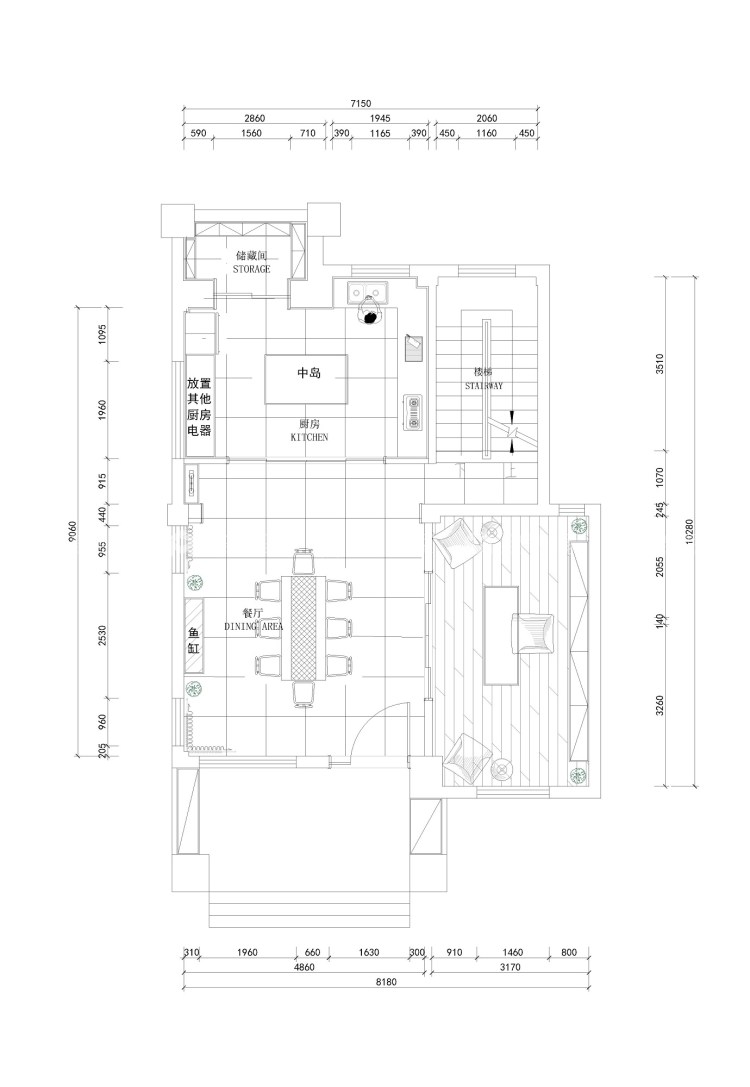 低调且华丽的港式轻奢风，大宅就该这样设计-平面布置图