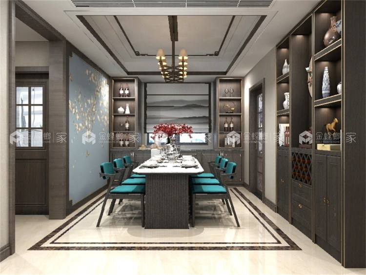 雅奢新中式，用设计书写东方绝美意境-空间效果图
