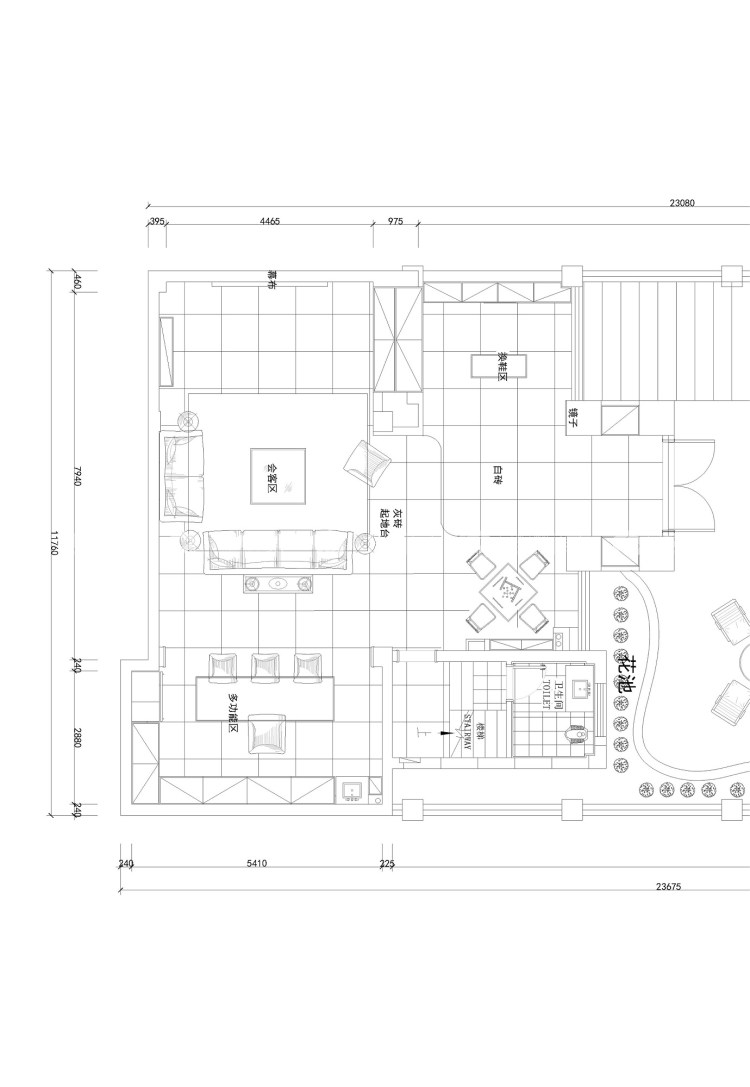 低调且华丽的港式轻奢风，大宅就该这样设计-平面布置图