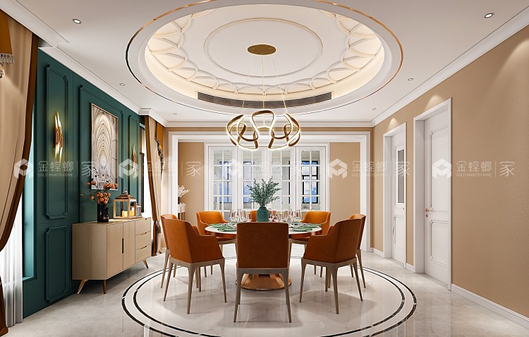 低调且华丽的港式轻奢风，大宅就该这样设计-空间效果图