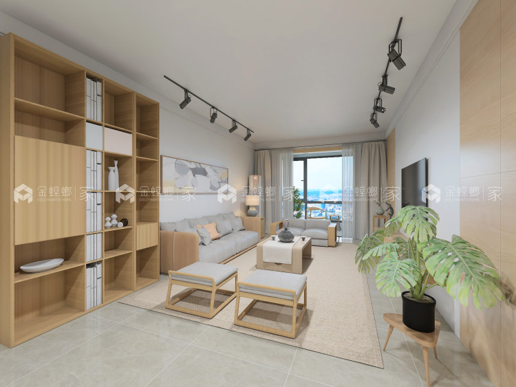 日式简约住宅，设计回归生活本质-空间效果图