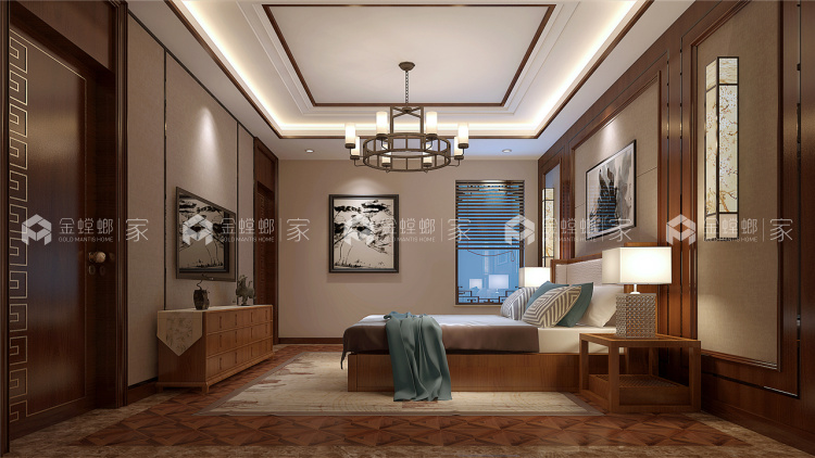 400平中式风，古朴精致的画面感！-老人房