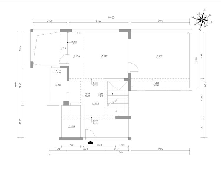 别墅新作|半山午后310㎡大平层-业主需求&原始结构图