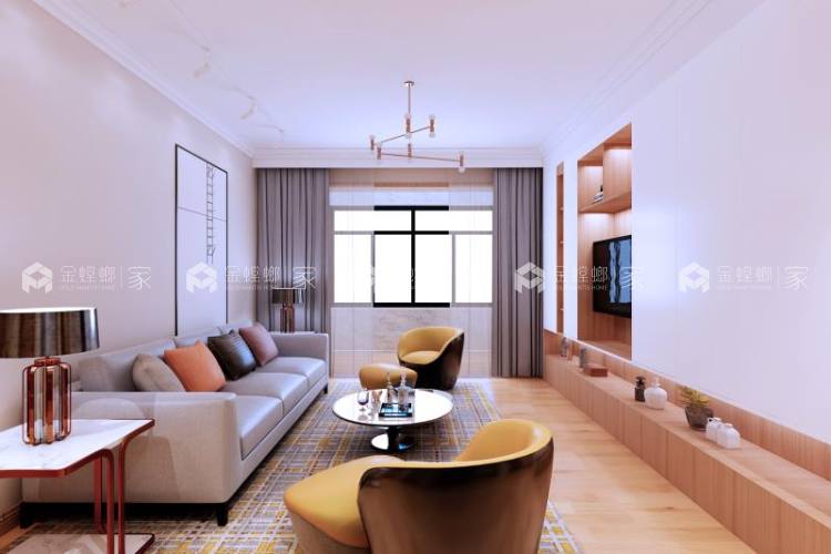 褐石公园现代风格-空间效果图