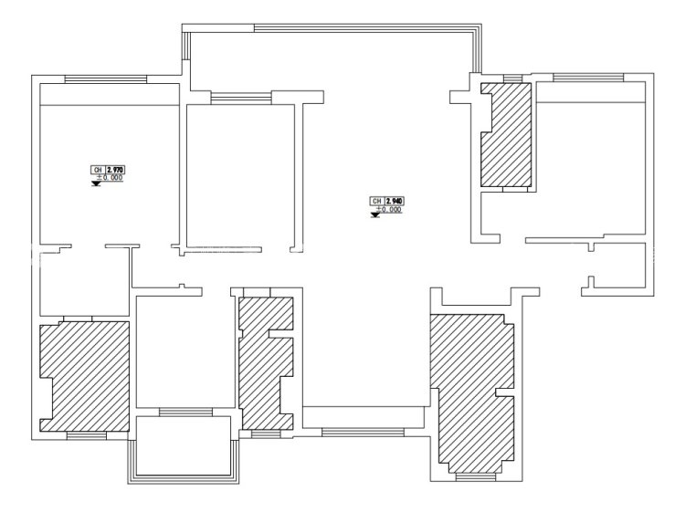 现代轻奢，简约处透出精致感~-业主需求&原始结构图