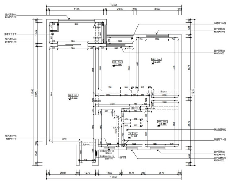130平现代风~-业主需求&原始结构图
