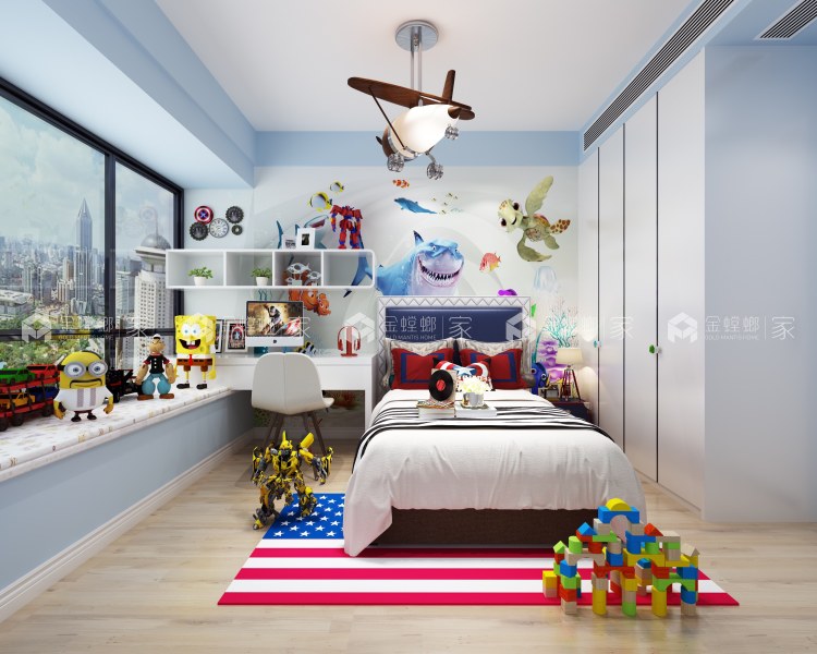 145平简欧风-彰显时尚潮流！-卧室效果图及设计说明