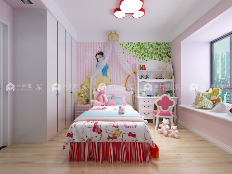 145平简欧风-彰显时尚潮流！-卧室效果图及设计说明