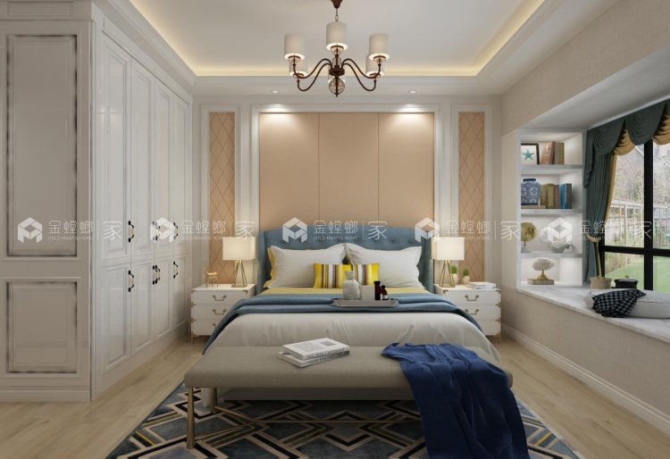 145平简欧风-彰显时尚潮流！-卧室效果图及设计说明