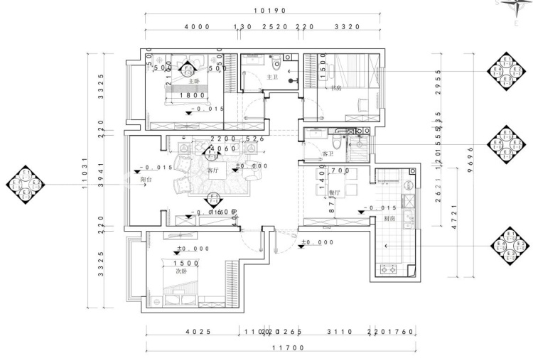 万浩红玺城-平面布置图