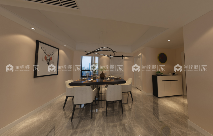 现代风格-餐厅效果图及设计说明