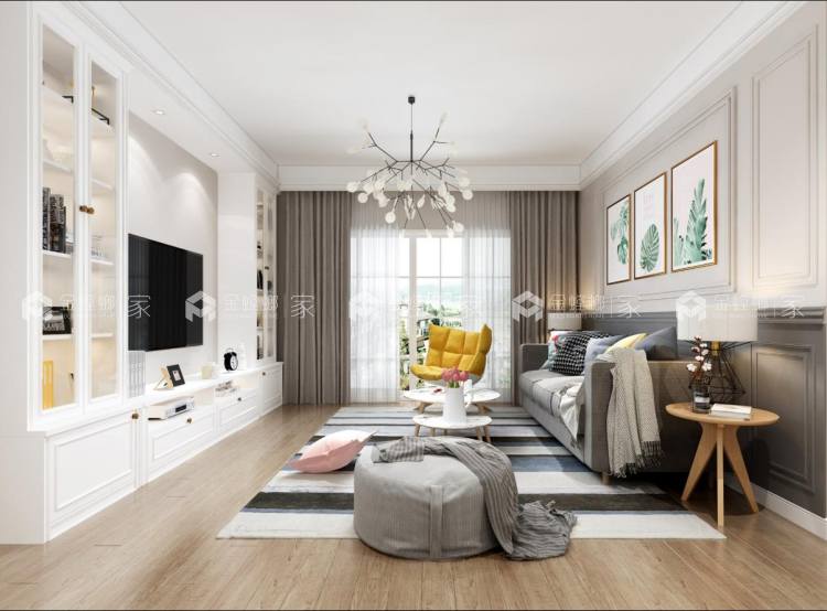 简约而不简单的128㎡现代风案例-'全景图封面图'