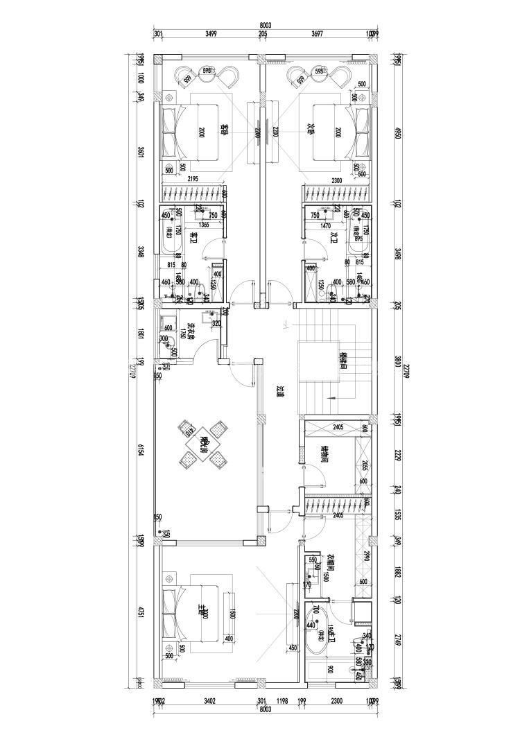 远离城市喧嚣，桃园中的新中式奢华雅居-平面布置图