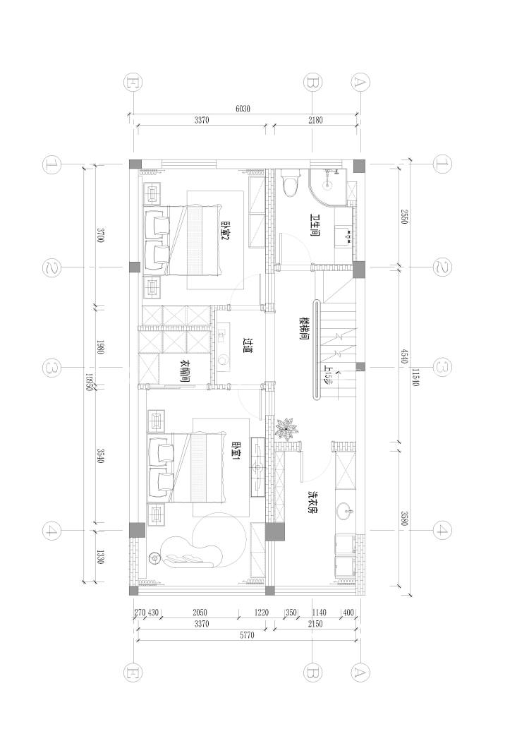 轻盈惬意的湖畔别墅-平面布置图