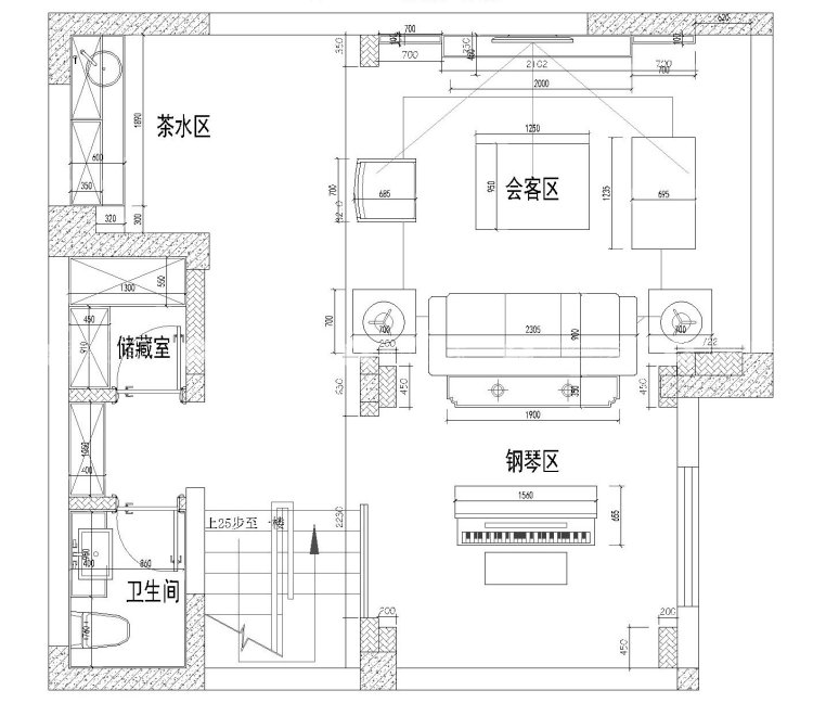典雅精致的美式轻奢风底复-平面布置图