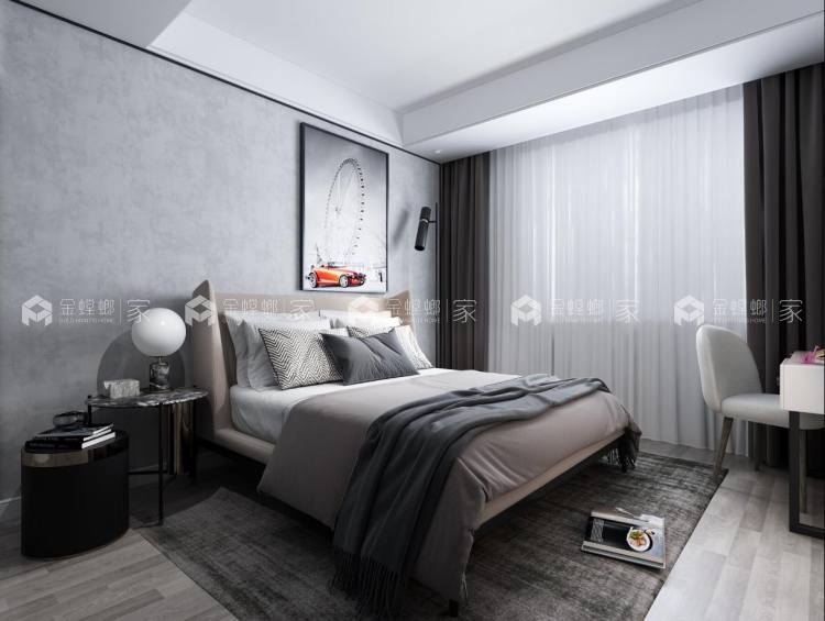 140㎡黑白灰风精品案例-'全景图封面图'
