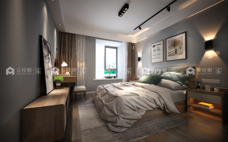 恬静自然的舒125㎡北欧风适居所-'全景图封面图'