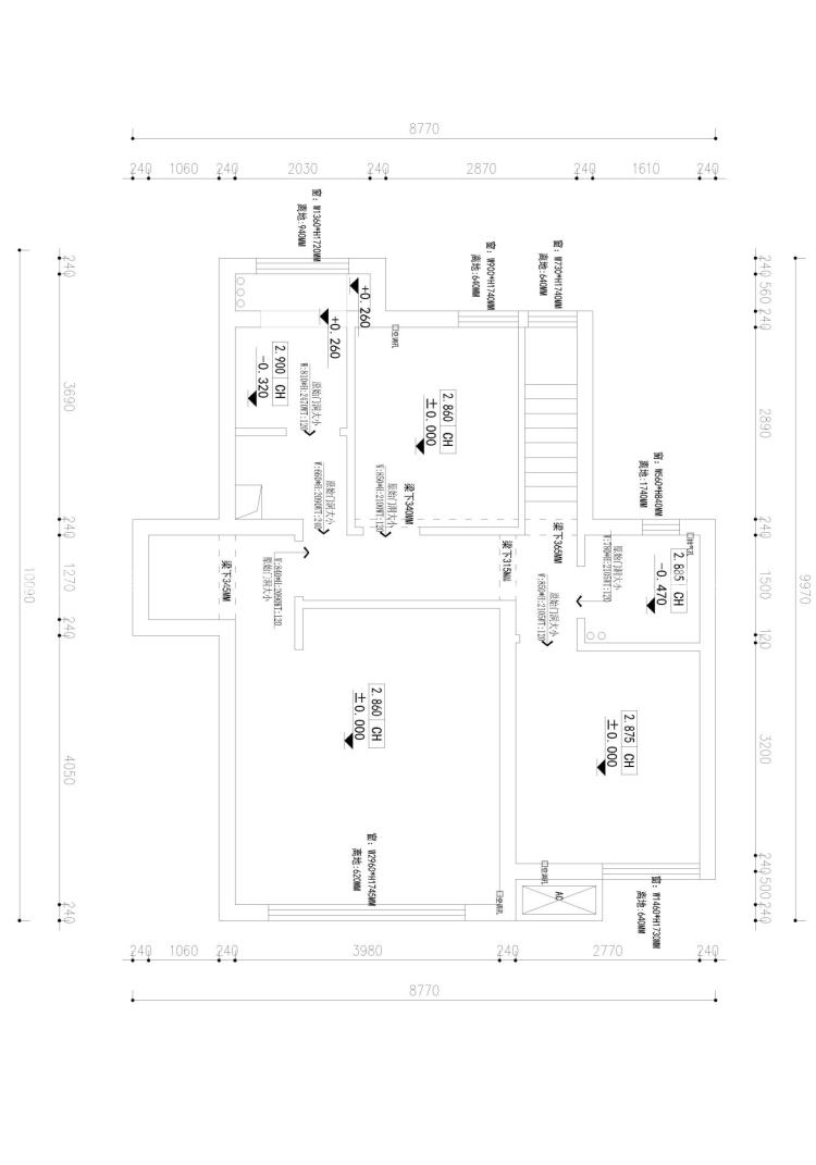 四川省乐山市市中区天空墅-业主需求&原始结构图