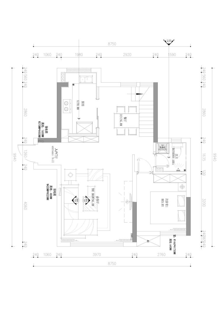 四川省乐山市市中区天空墅-平面设计图及设计说明