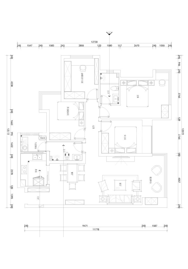 四川省乐山市市中区时代清江二期-平面设计图及设计说明