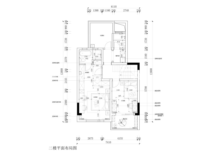 清新北欧复式-平面布置图