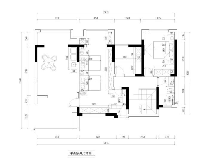 现代轻奢 167复式-平面布置图